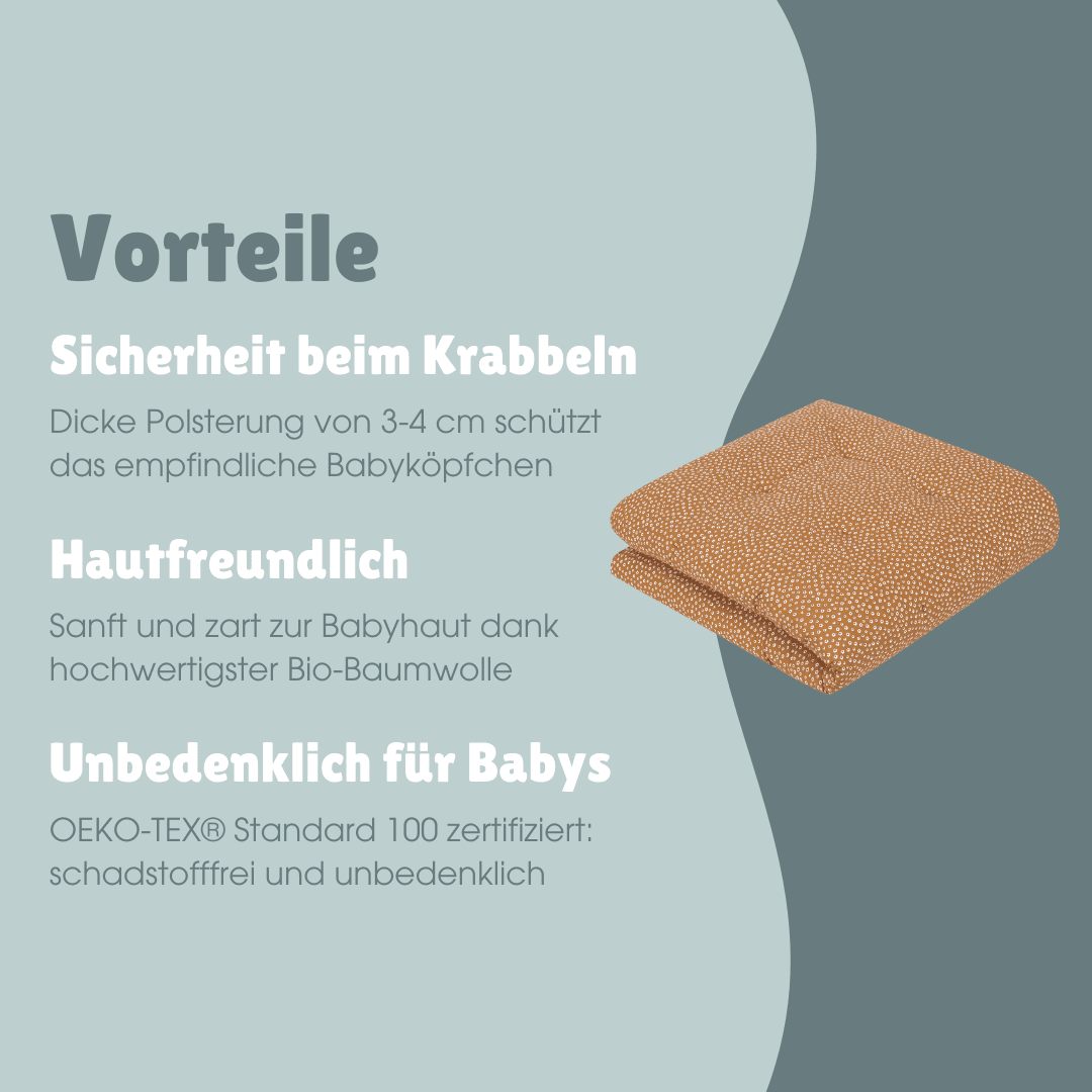 Krabbeldecke | Blume Caramel